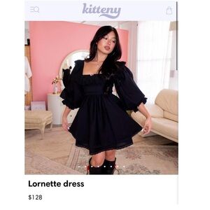 Kitteny Black Lornette Dress